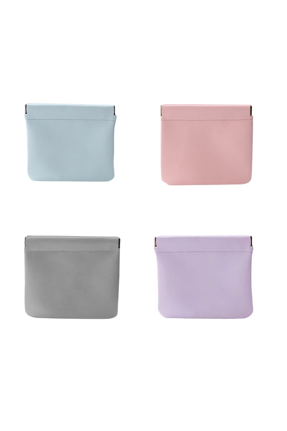 Pouchic - Personalized Snap Closure Leather Organizer Pouch(4PCS-A)