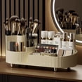 thumbnail image 1 of Pouecc 360 Rotating Makeup Organizer for Vanity Large Capacity Cosmetic Storage Case,Dresser Make Up Organizer Holder for Bedroom Bathroom and Countertop, 1 of 7