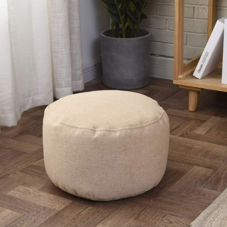 Asuprui Pouf Ottoman Unstuffed,Ottoman Foot Rest(NO Filler), Floor Pouf,  Round Pouf Seat, Floor Bean Bag Chair,Foldable Floor Chair Storage for  Living