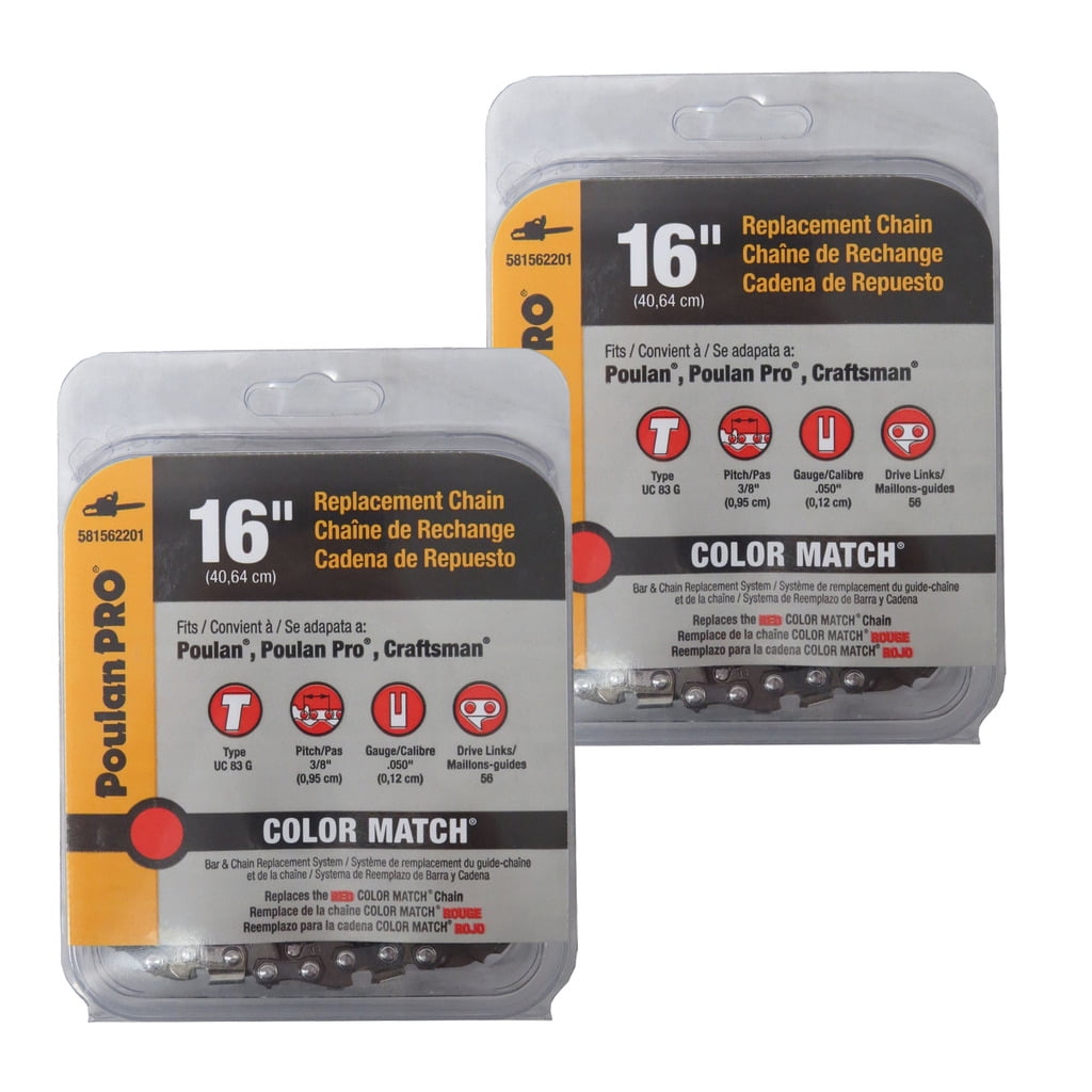 Poulan Chainsaw 2-Pack Genuine OEM Saw Cutting Chain 56DL 