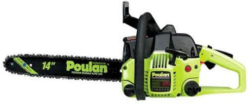 Poulan P3314 14” 33cc 2-Cycle Gas Powered Chainsaw, Improved Chain Brake, Automatic Oiler