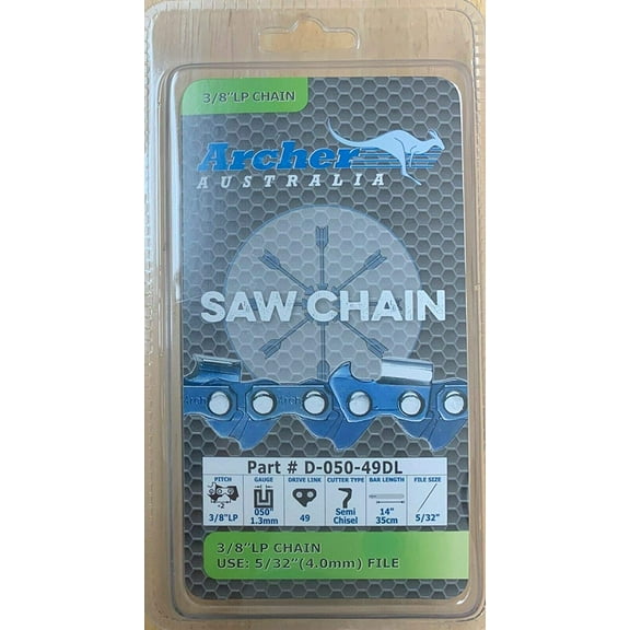 Poulan PLN1514 Electric Chainsaw Saw Chain Blade 49DL 3/8" LP .050 Gauge Compatible with 91VXL049G 91PX049G, S49