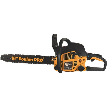 Poulan Pro 16” 38cc 2-Cycle Gas Powered Chainsaw, Automatic Chain Oiler, Anti-Vibe Handle