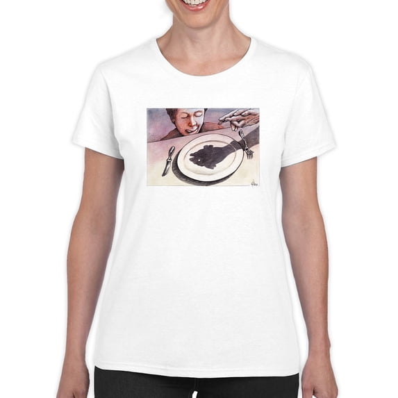 Poultry Farce T-Shirt Women -Mehmet Zeber Designs, Female 3X-Large