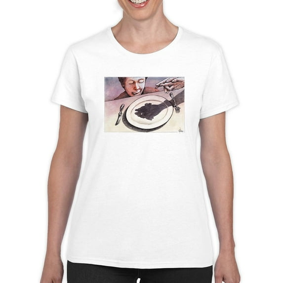 Poultry Farce T-Shirt Women -Mehmet Zeber Designs, Female Large