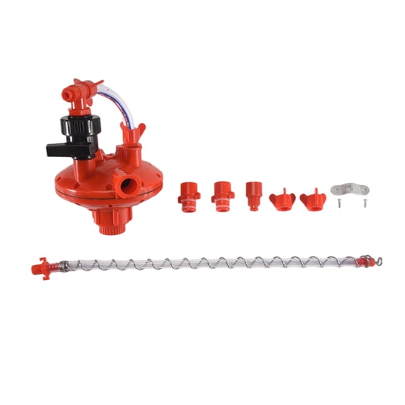 Poultry Farming System Water Line Water Pressure Regulator Red