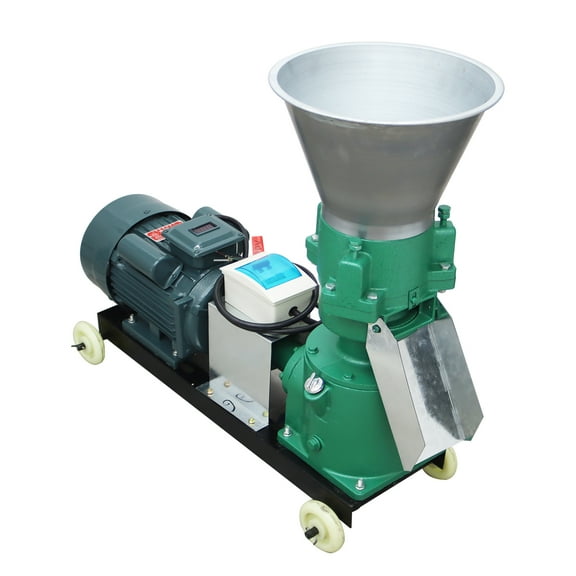 Poultry Feed Machine Chicken Feed Pellet Mill Machine Three-head Pressure Roller without Grinding Discs 220V 4.5kw