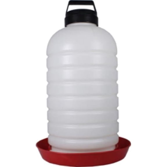 Poultry & Game Bird Fountain - Opaque/Red - 7 Gallon - Durable Design