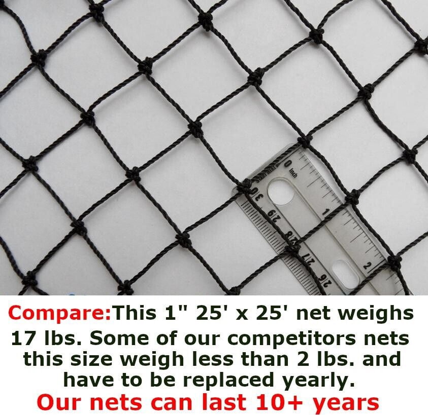50' X 50' Heavy Duty Knotted Poultry Netting - Aviary & Chicken Run Fencing 50' X 50' Heavy Duty Knotted Poultry Netting - Aviary & Chicken Run Fencing