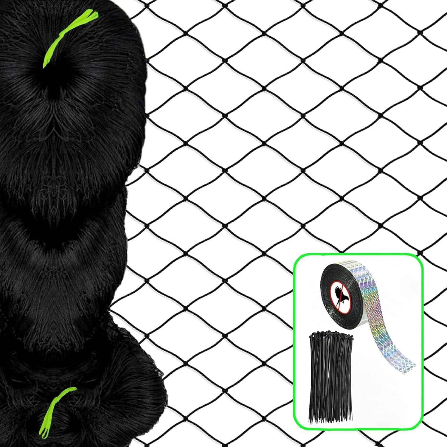 Poultry Netting 50x50 ft, 1" Square Mesh Heavy Duty Chicken Run Net, Garden Netting to Protect Plants, Fruit Trees, Vegetables from Birds, Deer, Pests & Animals for Farm, Orchard, Coop