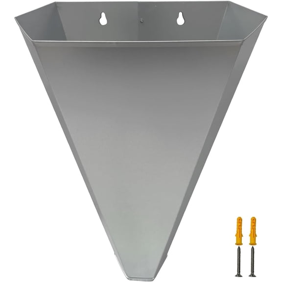 Poultry Restraining Cone Medium Size,Galvanized Steel Chicken Killing Cone for Butchering Chicken Birds Turkeys Up to 8 Pounds, Flat-Back Poultry Killing Cone, Easy to Clean