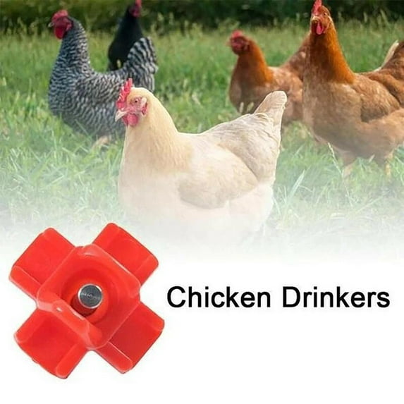 Poultry Water Drinking Cups - Chicken Hen Plastic Automatic Drinker with Horizontal Design - Easy Installation and Trigger-Based Water Release System