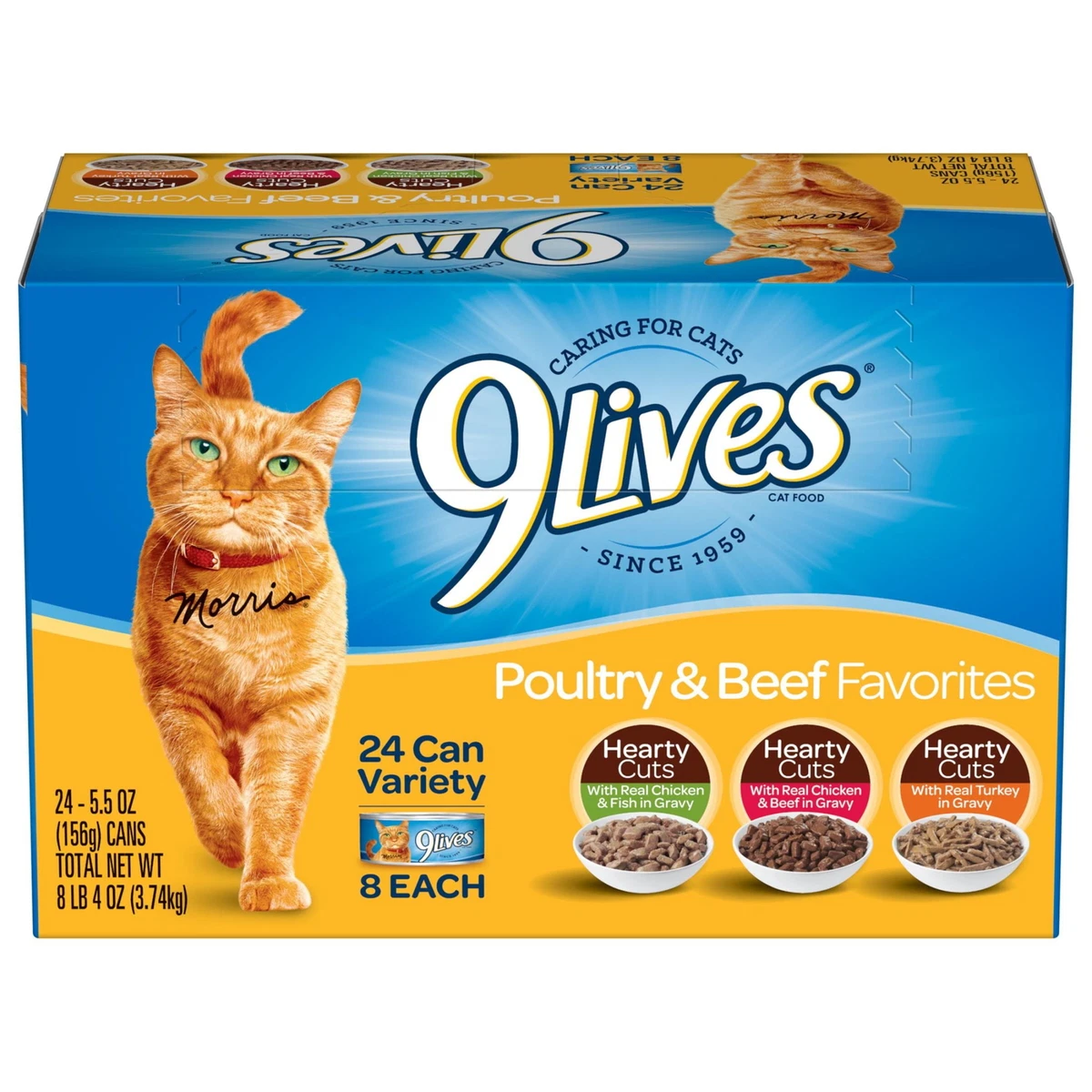 Poultry and Beef Favorites Variety Pack Wet Cat Food, 5.5-Ounce Can, 24 ... - Haddock And Beef Wet Food For Kittens