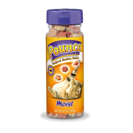 Pounce Seafood Medley Flavor Moist Treats, 6.5-Ounce