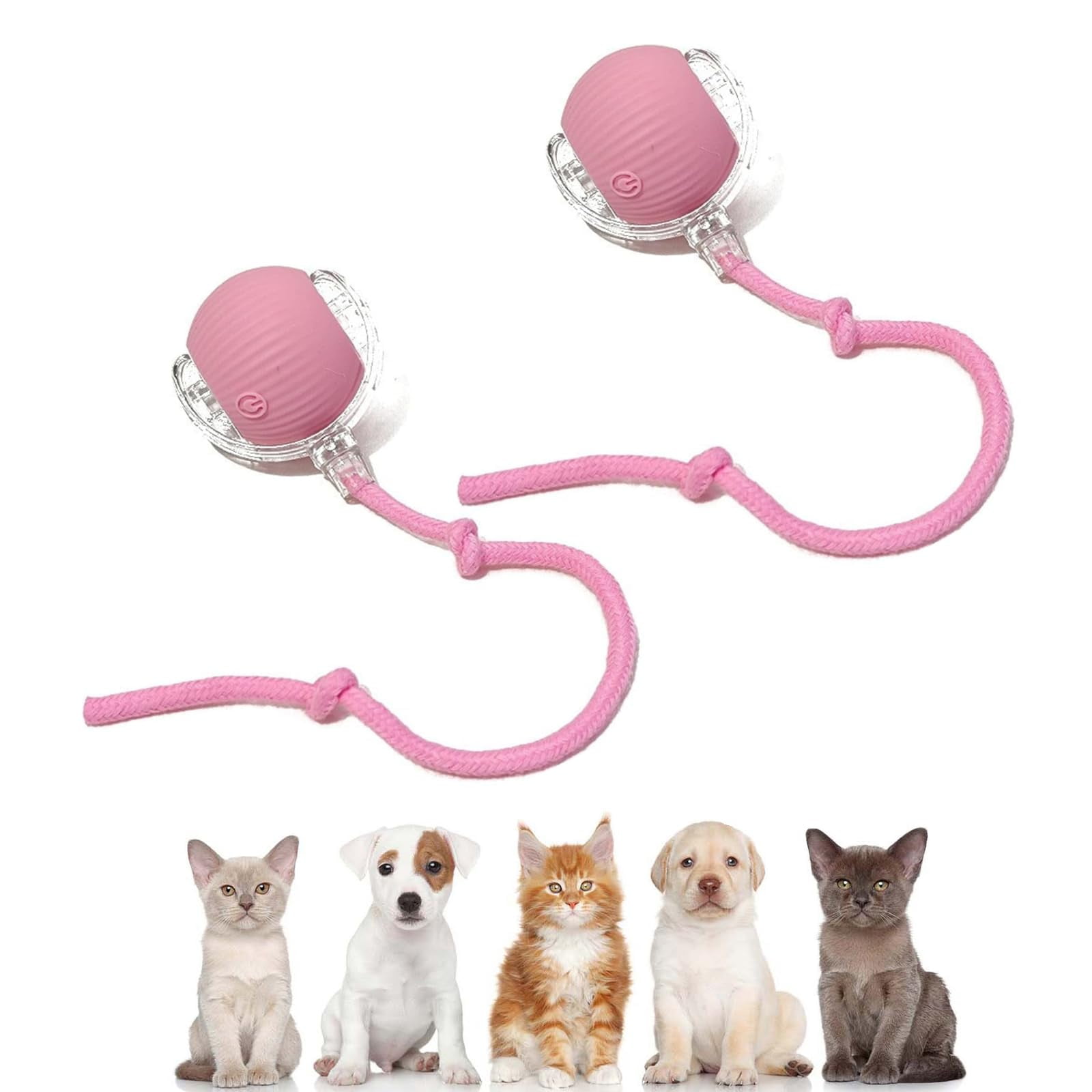 Pouncepal Upgrade Cat Toy USB Charge, 360° Smart Automatic Rolling Three Modes, Fast Charging and Long Lasting, Adaptable to All Cats