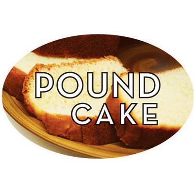 Pound Cake Food Store Labels 1.25" x 2" 500 each per roll Great Quality Stickers Decals