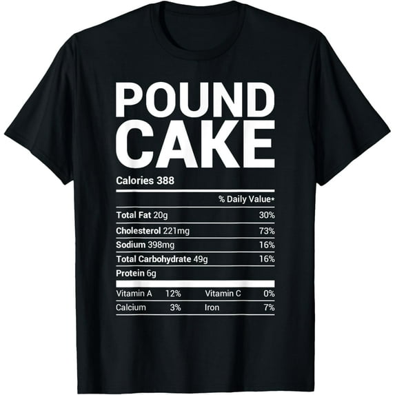 Pound Cake Nutrition Facts Family Matching Christmas Costume T-Shirt