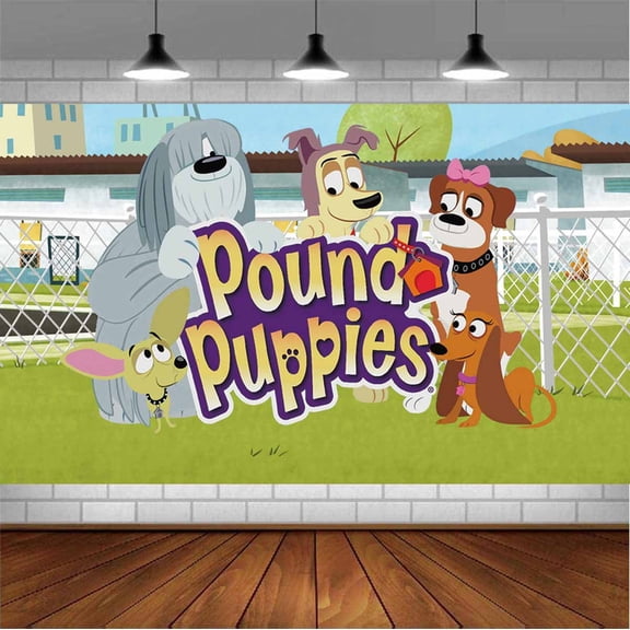 Pound Puppies Backdrop Banner Party Supplies Poster Movie Theme Background for Photography Birthday Decorations