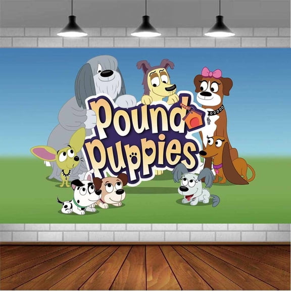 Pound Puppies Backdrop Banner Party Supplies Poster Movie Theme Background for Photography Birthday Decorations