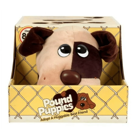 Pound Puppies Classic Large Stuffed Animal Light Brown With Brown Short Ears