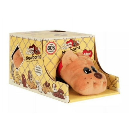 Pound Puppies Newborns Stuffed Animal Light Brown Rumple Skin