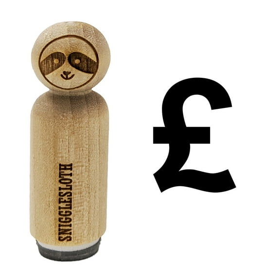 Pound Sterling Symbol United Kingdom Rubber Stamp for Scrapbooking Crafting Stamping - Medium 1 Inch