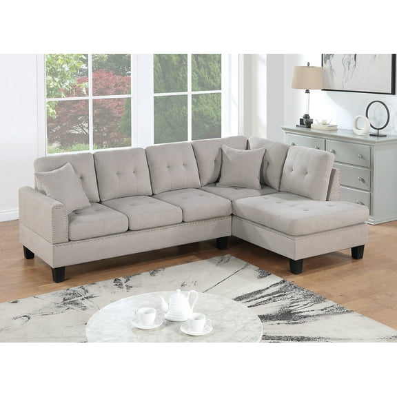Poundex 2-pcs Sectional Set-Mushroom