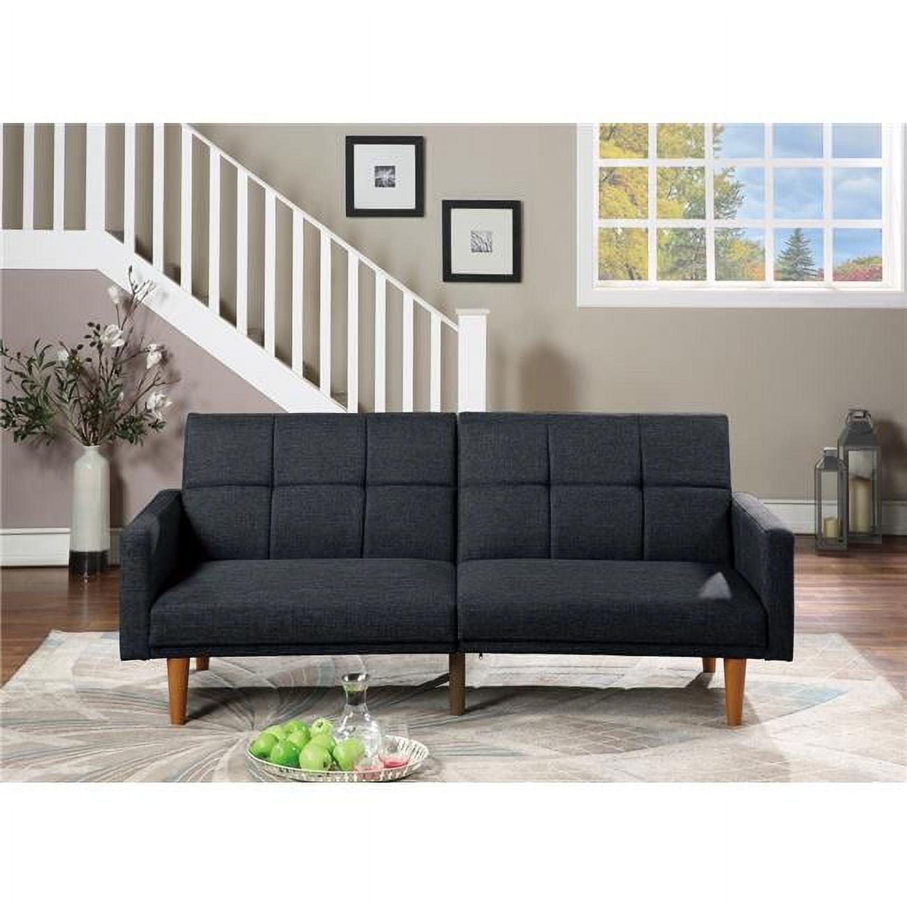 Poundex F8507 80 x 34 x 32 in. Convertible Futon Adjustable Sofa with