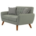 thumbnail image 1 of Poundex Furniture 2 Piece Fabric Sofa Loveseat Set in Gray Color, 1 of 4