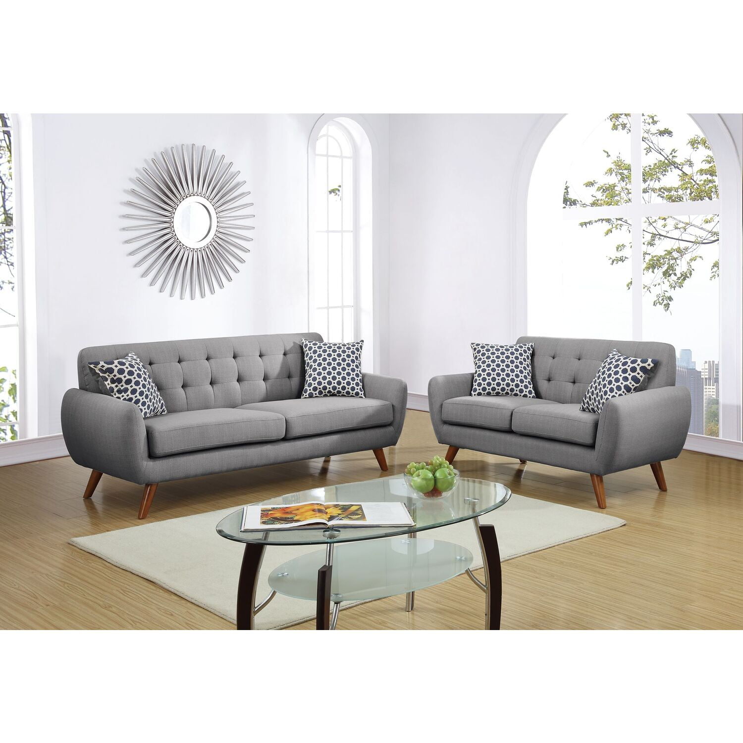 Poundex sofa cheap and loveseat