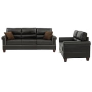 Bobkona Shelton Bonded Leather 2-Piece Sofa and Loveseat Set