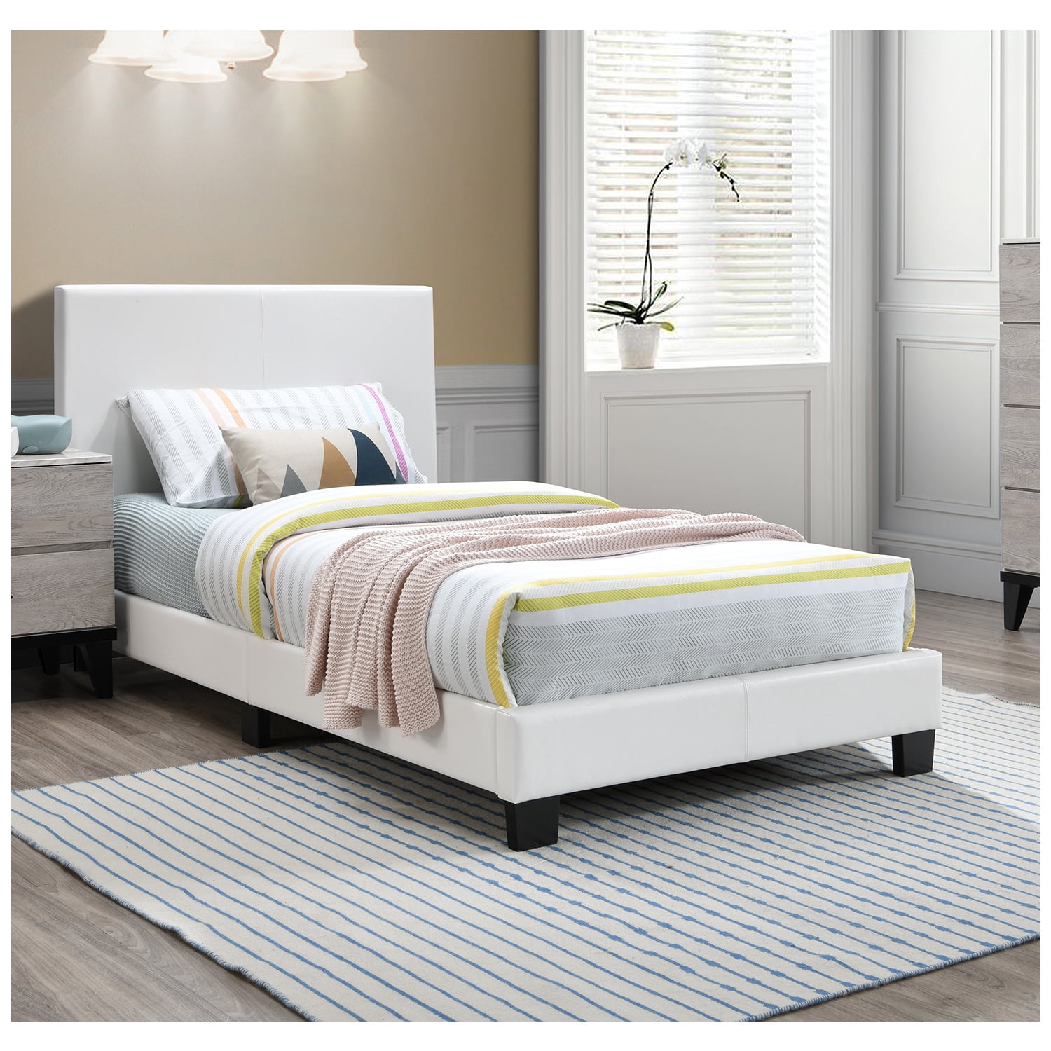 Leather twin bed frame deals
