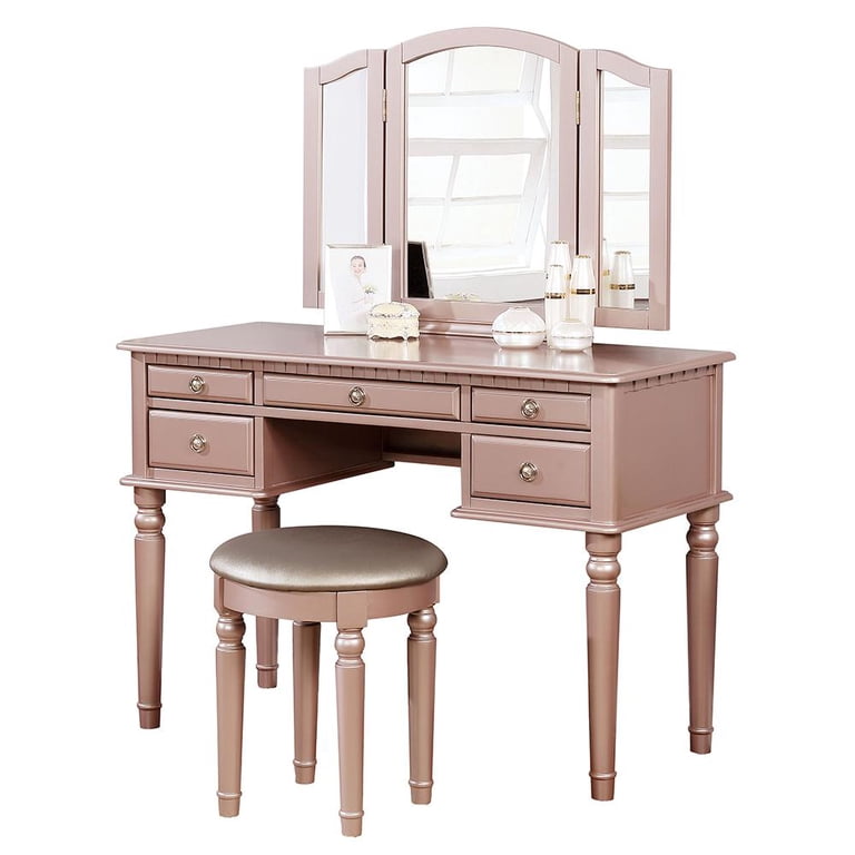 Poundex Multi-function Modern Makeup Dressing Table with Bedroom