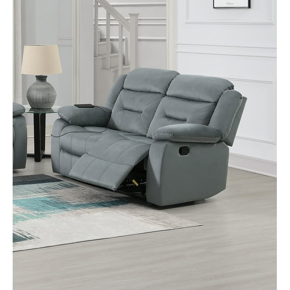 Poundex Manual Reclining Loveseat