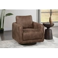 thumbnail image 1 of Poundex Upholstered 360 Swivel Accent Chair, 1 of 9