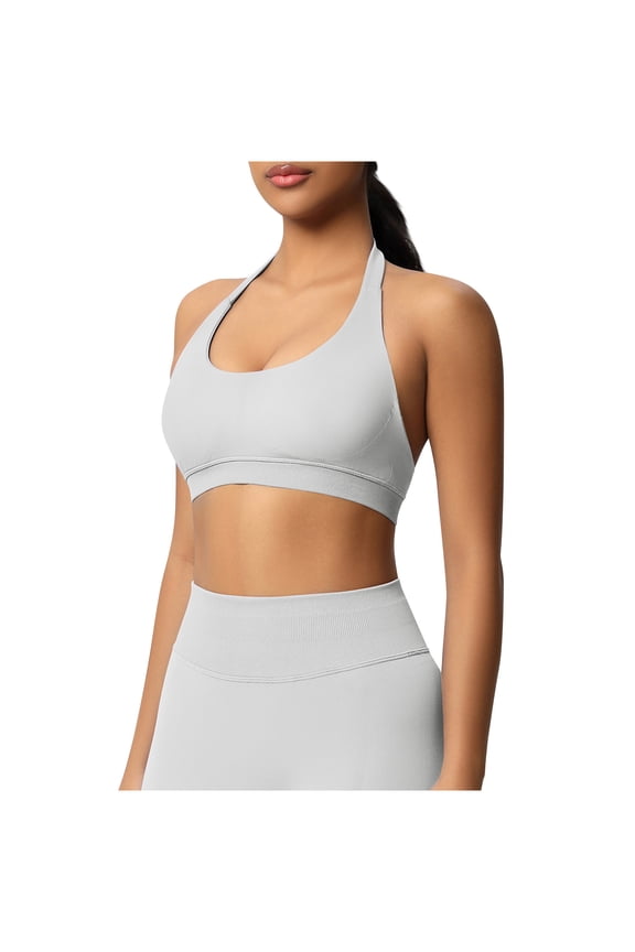 Active Sports Bras for Women Halter Neck Supportive Gym Sessions Training Workouts Bras Tops Tanks Gift