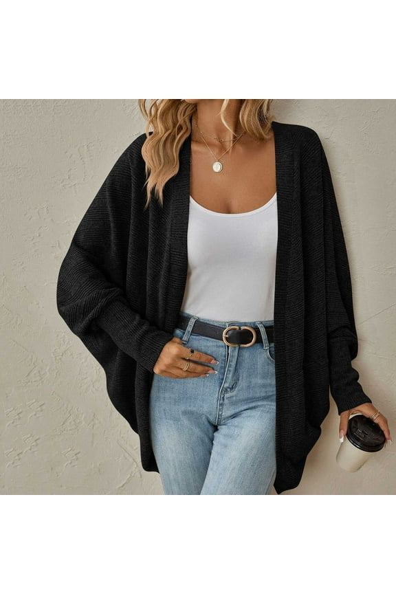 Cardigan Sweaters for Women Oversized Chunky Knit Kimono Slouchy Wrap Batwing Coats Open Front Outwear Coat