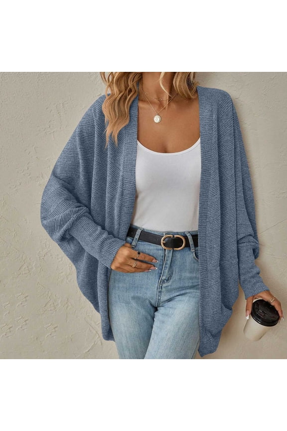 Cardigan Sweaters for Women Oversized Chunky Knit Kimono Slouchy Wrap Batwing Coats Open Front Outwear Coat