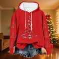 thumbnail image 1 of Pounoo Christmas Hoodies for Women and Men Christmas Tree Snowman Santa Print Graphic Long Sleeve Shirts for Women Christmas Funny Print Hoodies Gift, 1 of 5