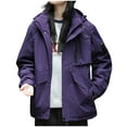 thumbnail image 1 of Pounoo Gift Winter Clothing for Women Waterproof Ski Jackets Snow Coat Warm Fleece Rain Jacket with Hood Windbreaker, 1 of 6