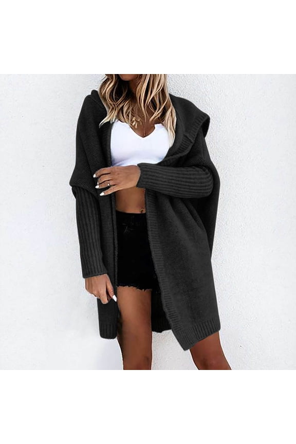 Lightweight Cardigan for Women Casual Lantern Long Sleeve Open Front Knit Sweaters Loose Fit Sweater Fall Winter Sweaters Gift