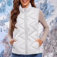 thumbnail image 1 of Pounoo Lightweight Quilted Filled Puffer Vests for Women Casual Cropped Sleeveless Patchwork Coat Fall Winter Clothing for Women Gift, 1 of 4