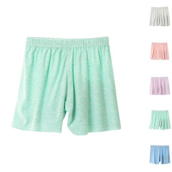 Pounoo New 2025 Girls Shorts Size 10-12 Cute Solid Summer Shorts Elastic Waisted Breathable Shorts for Girls
