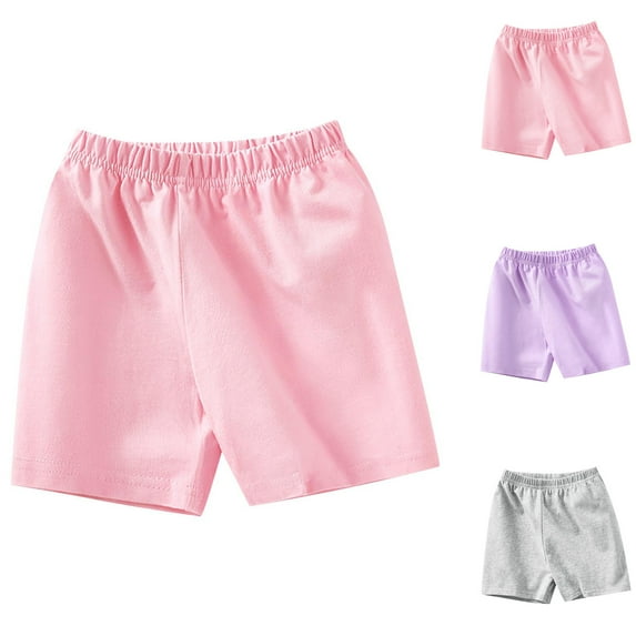 Pounoo New 2025 Girls Shorts Size 10-12 Cute Solid Summer Shorts Elastic Waisted Lightweight Shorts for Girls