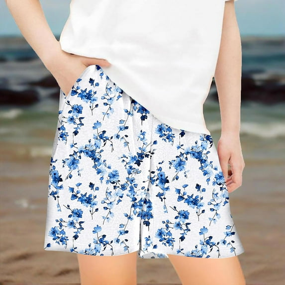 Pounoo New 2025 Girls Shorts Size 10-12 Fashion Printed Casual Shorts for Boys and Girls with Pocket Sweatpants Shorts for Girls