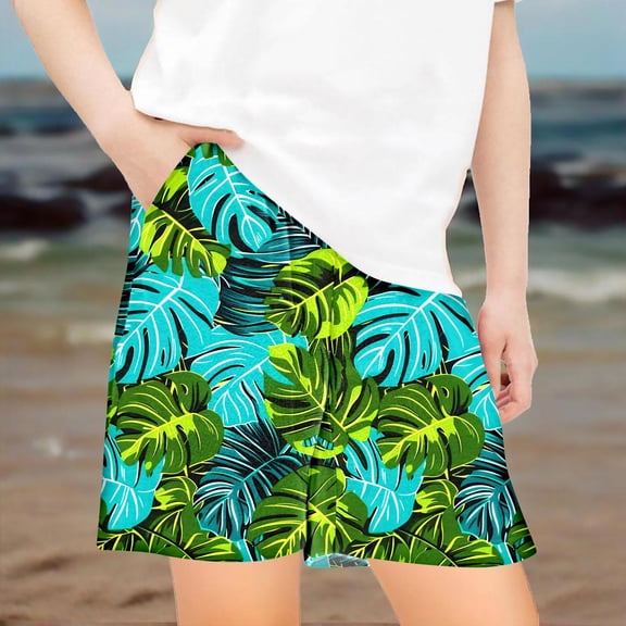 Pounoo New 2025 Girls Shorts Size 10-12 Fashion Printed Casual Shorts for Boys and Girls with Pocket Sweatpants Shorts for Girls