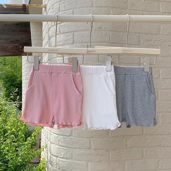 Pounoo New 2025 Girls Shorts Size 10-12 Fashion Solid Summer Shorts Elastic Waisted with Pocket Quick Drying Shorts for Girls