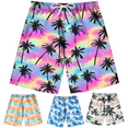 thumbnail image 1 of Pounoo New 2025 Shorts for Girls 4-16 Casual Print Summer Beach Shorts Elastic Waisted Tie Front Lightweight Girls Shorts 7-8, 1 of 7