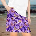 thumbnail image 1 of Pounoo New 2025 Shorts for Girls 4-16 Casual Print Summer Shorts Elastic Waisted with Pocket Soft Satiny Girls Shorts 7-8, 1 of 5