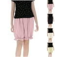 thumbnail image 1 of Pounoo New 2025 Shorts for Girls 4-16 Casual Solid Summer Shorts Elastic Waisted Lightweight Girls Shorts 7-8, 1 of 7